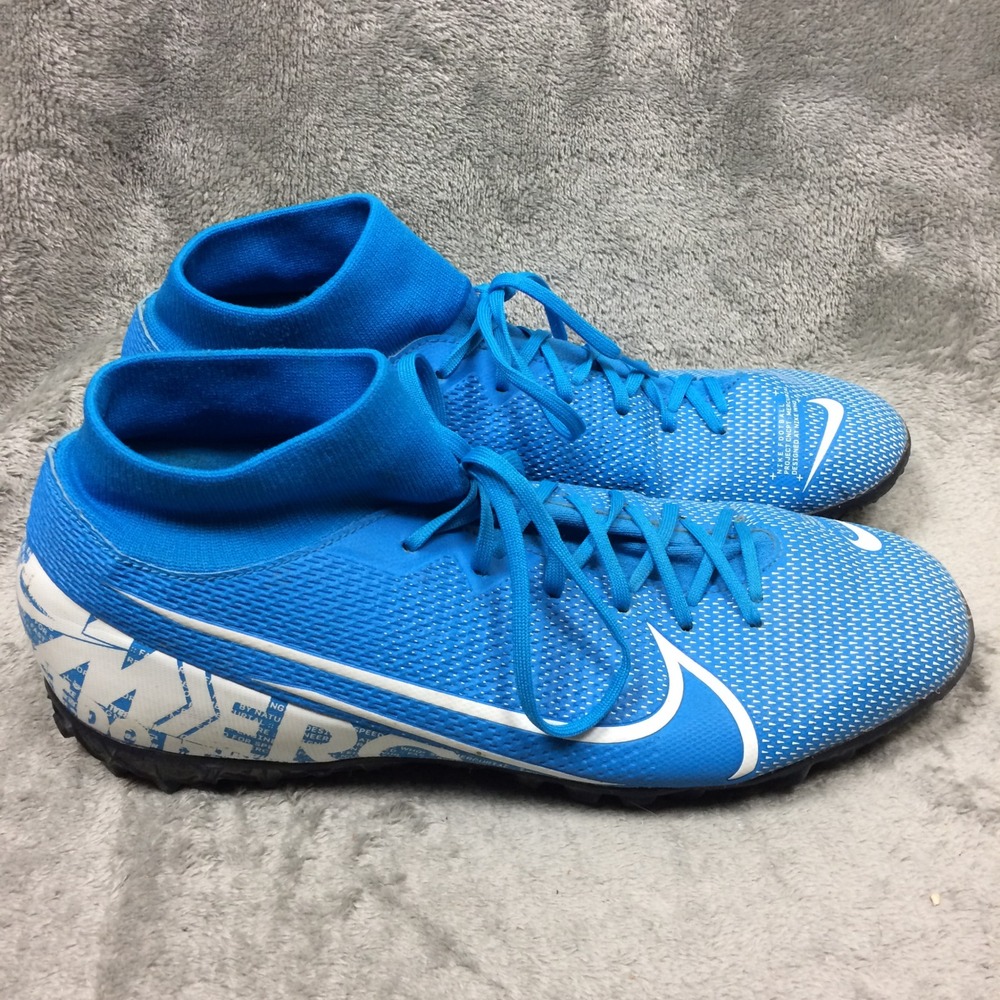 Nike Mercurial Superfly 7 Academy TF Mens 10.5 Blue White Soccer Turf Shoes